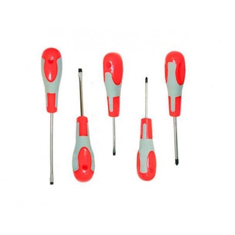 Lot de 5 tournevis avec manche ergonomique