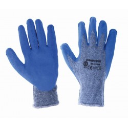 Gants de travail en tissus - revêtement  latex rugueux 