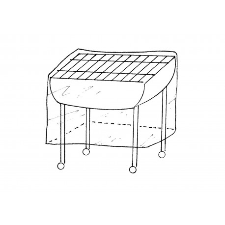 Housse de protection renforcée pour barbecue grand modèle - 130x70x H80cm